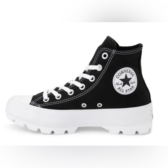 Womens Converse Chuck Taylor All Star Lugged High-Top Sneaker - Black, 7.5 - Picture 11 of 12